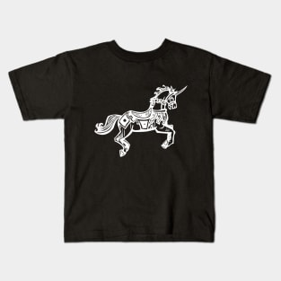 Unicorn Vintage Shirt Funny Magic T-Shirt Old Style white design Kids T-Shirt